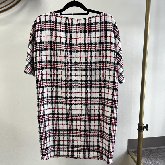 Zara Basic Plaid Mini Dress - Picture 2 of 2